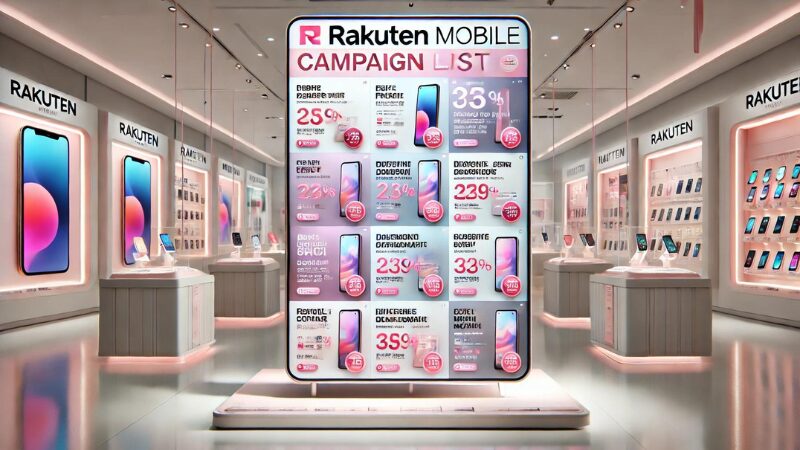 楽天モバイルキャンペーン一覧イメージ